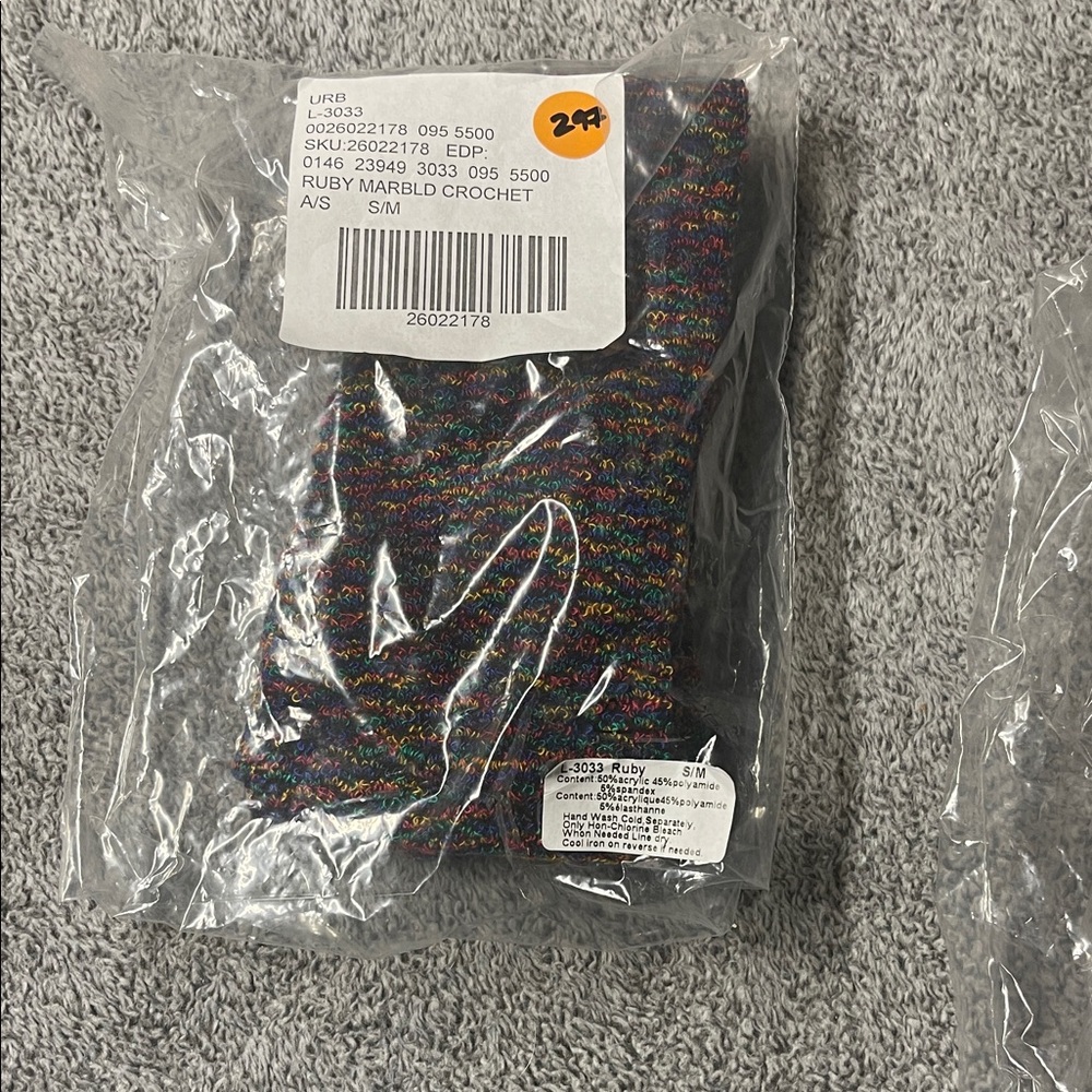 Urban Outfitters Multicolor Marled Crochet Socks - Ruby